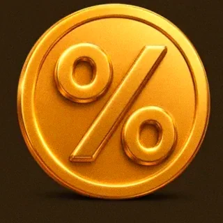Gold percent coin — Lucky Vibe