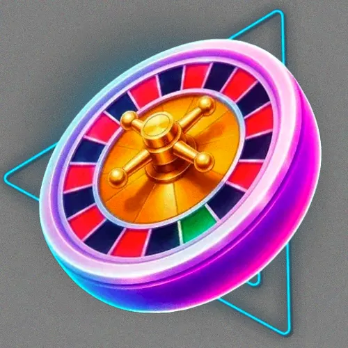 Neon roulette wheel