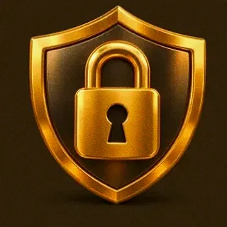 Shield with padlock — Lucky Vibe