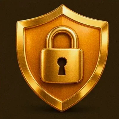Shield with padlock — Lucky Vibe