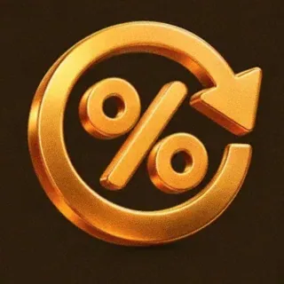 Gold percent symbol — Lucky Vibe
