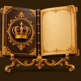 Ornate open book — Lucky Vibe