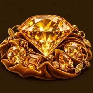 Faceted diamond gemstone — Lucky Vibe